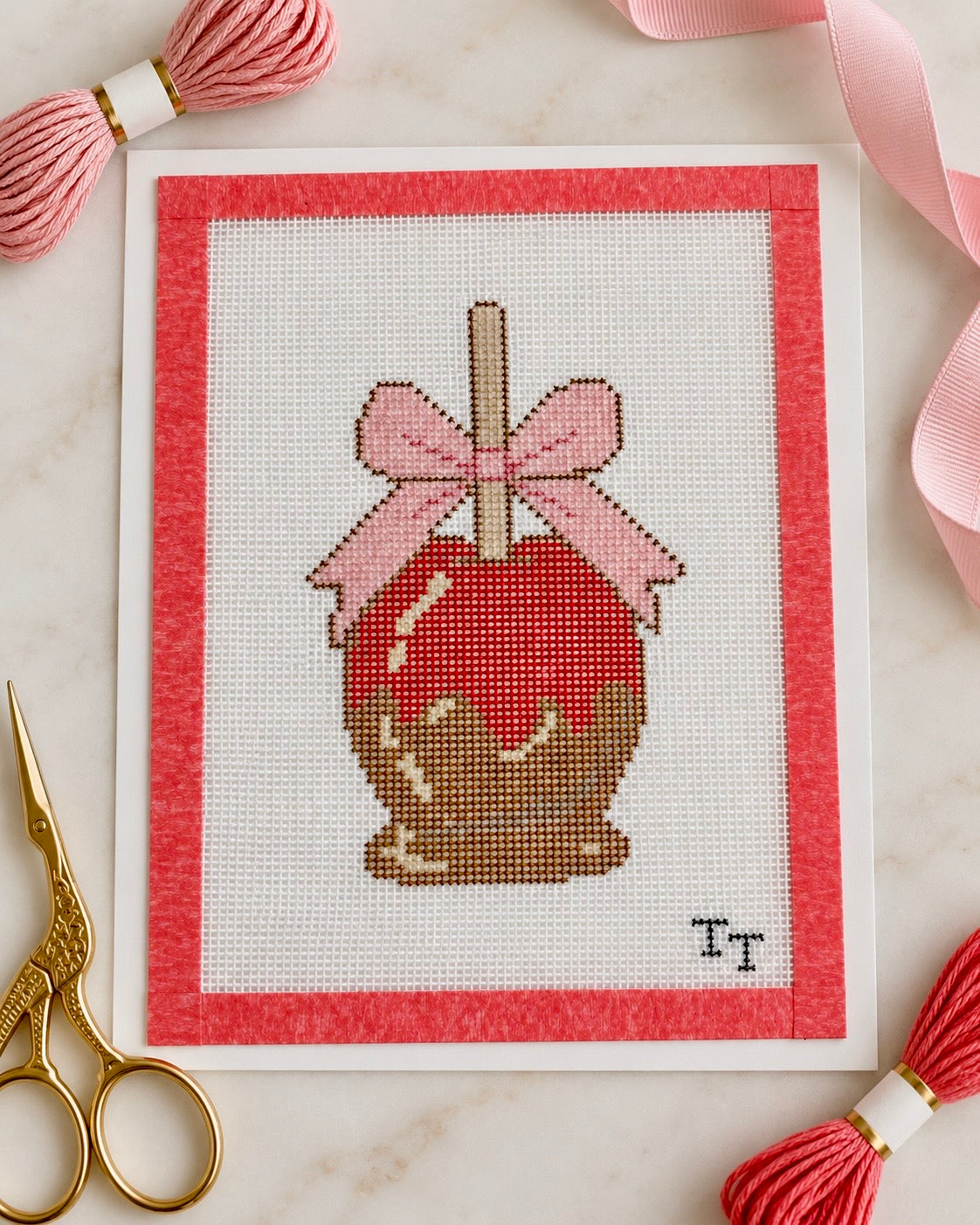 Caramel Apple Needlepoint Canvas