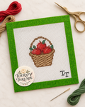 Mini Basket of Apples Needlepoint