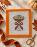 Espresso Martini with Fall Bow Needlepoint