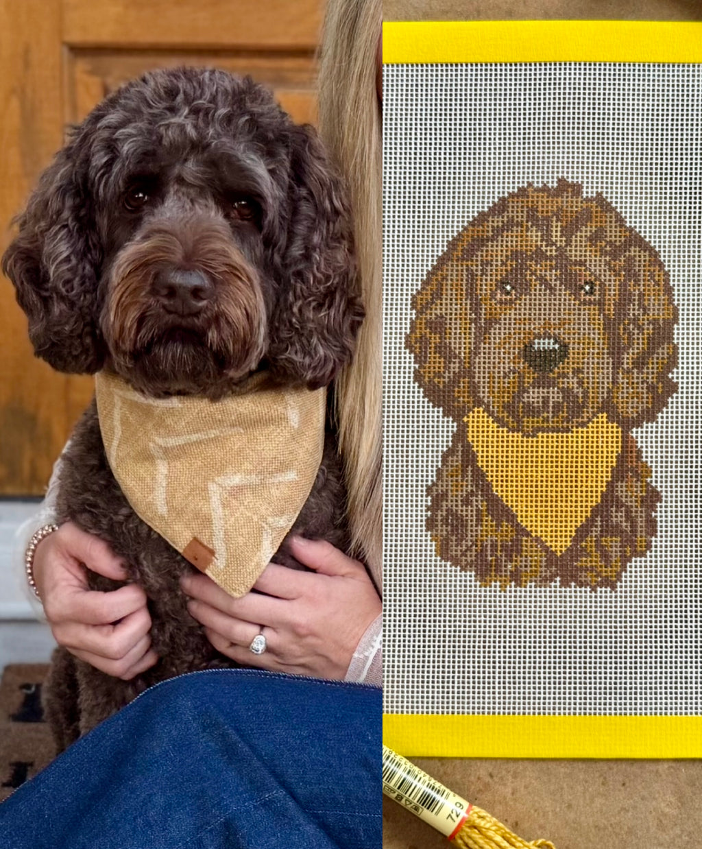 Custom Pet Needlepoint Canvas
