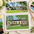Custom Home Needlepoint Canvas